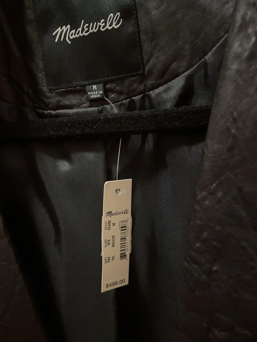 Madewell Black Leather Asymmetrical Moto Jacket - Picture 2 of 2